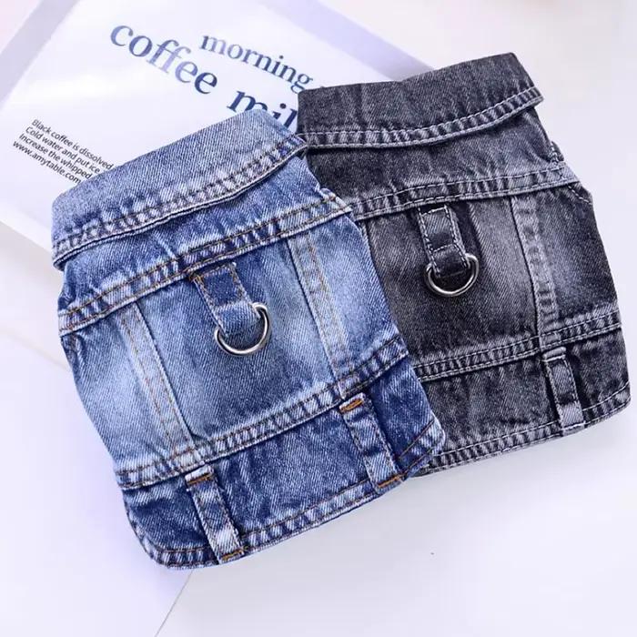 Veste de cow-boy en jean pour chien, vêtement élégant et décontracté, en Denim, pour chiot, Chihuahu