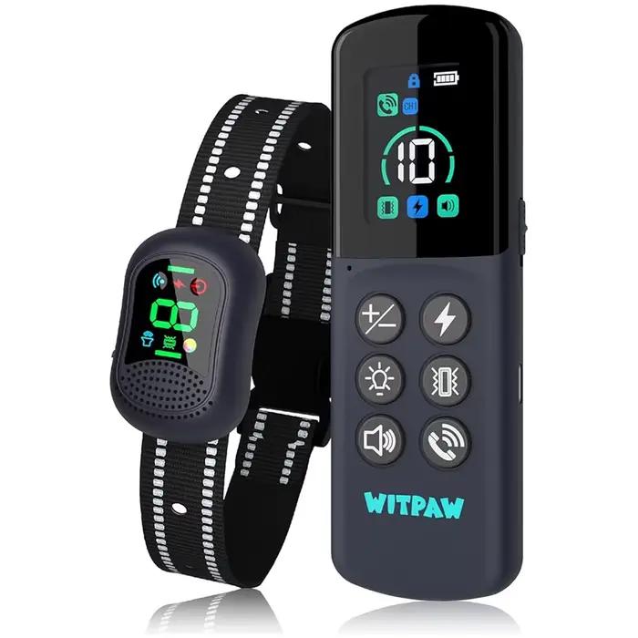 Collier de dressage pour chien 4900FT avec télécommande vocale, lumière LED, étanche IP67, rechargea