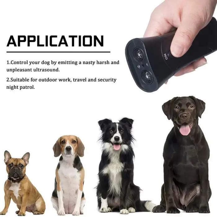 Répulsif anti-aboiement pour chien, dispositif d'entraînement, LED, ultrasons, extérieur, lampe flas