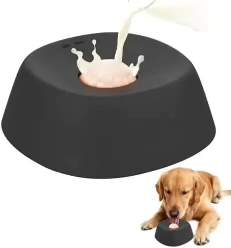 Bols à lécher pour chien anti-glissement en forme de boule, pour une alimentation saine et anti-étou
