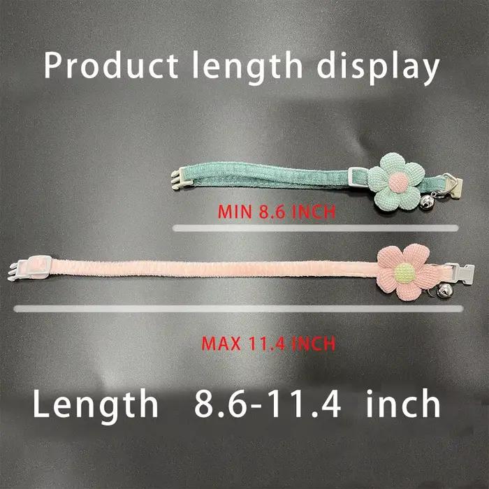 Collier pour chat avec fleur mignonne, boucle réglable, cloche, fournitures pour petits animaux de c