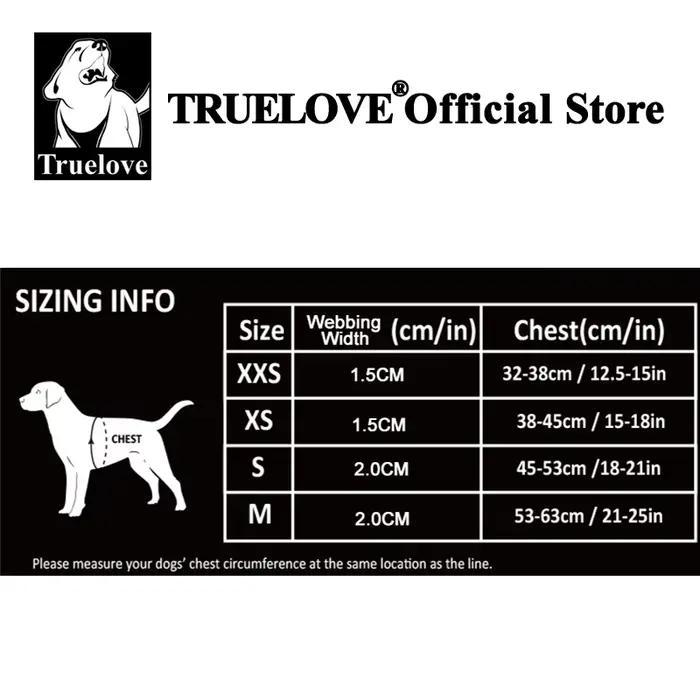 Truelove harnais pour animaux de compagnie pour chiens de petite et moyenne taille maille en Nylon r