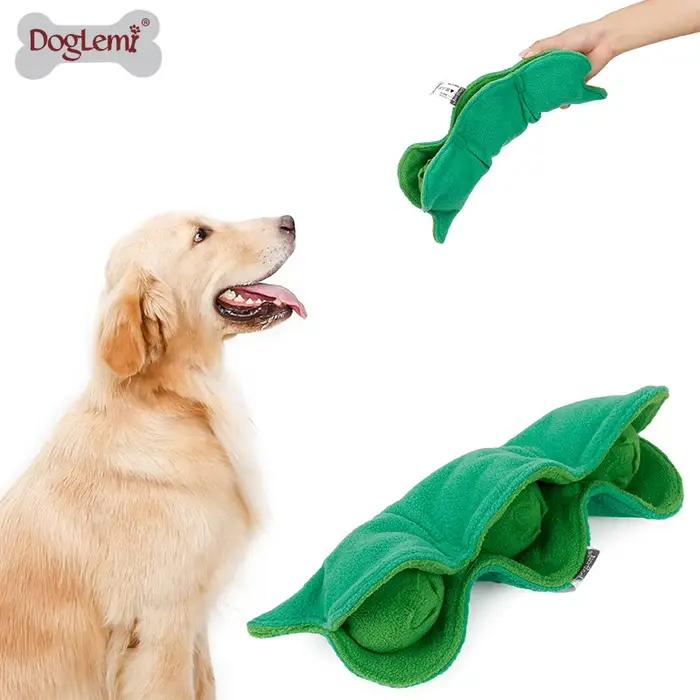 Jouet à mâcher en peluche pour chiens, jouet à mâcher doux avec poches de friandises cachées, couine