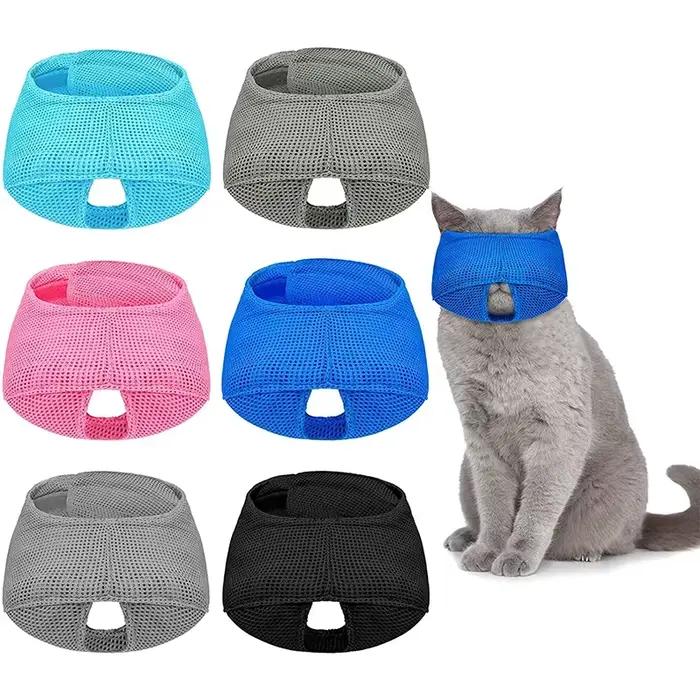 Muselière respirante pour chat, Anti-morsure, à mâcher, fournitures de toilettage pour animaux de co