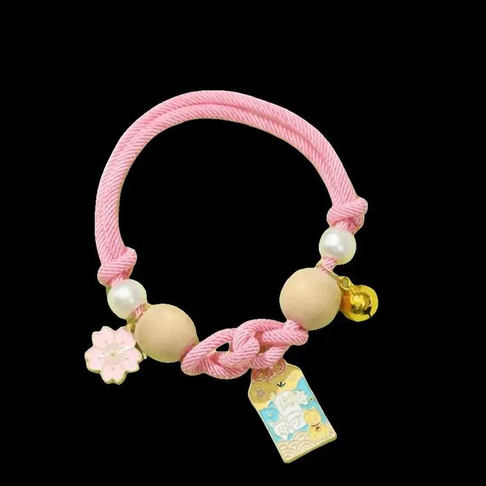 Collier anti-puces réglable pour chat, design ethnique, fait main, avec clochettes, bijou pour chiot