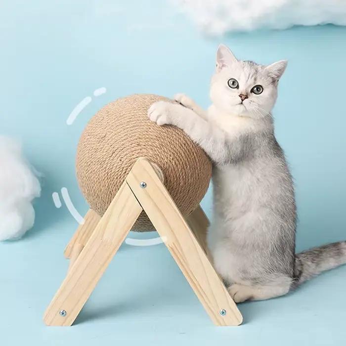 Boule à gratter pour chat, jouet pour chaton, corde en Sisal, planche à balles, pattes de meulage, j