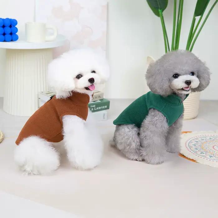 Vêtements doux pour petits chiens, gilet d'hiver pour animaux de compagnie, polaire chaude, vêtement