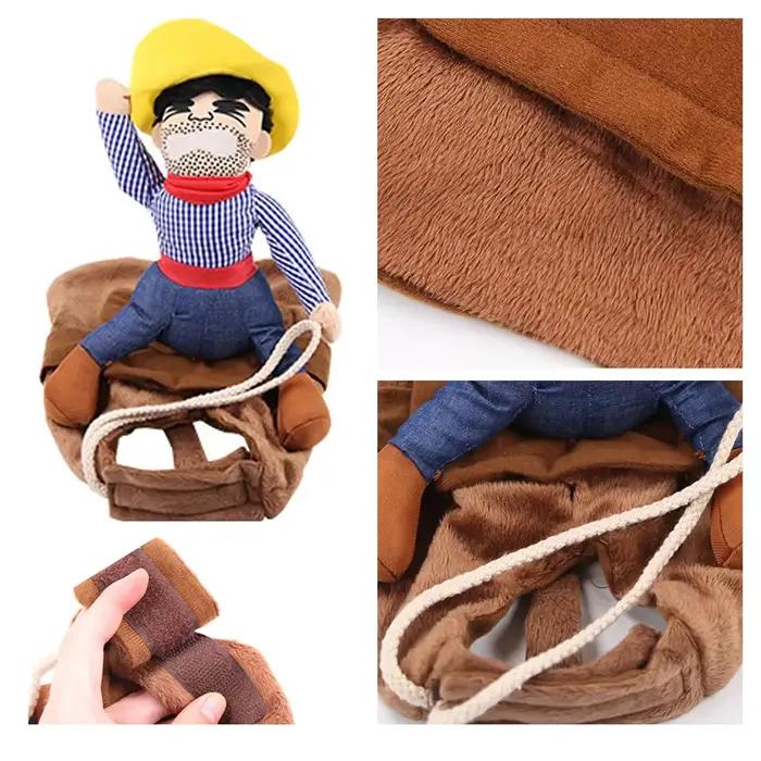 NONOR-Vêtements de ixd'Halloween pour Chien, Veste Cowboy IQUE Up Amusante, Combinaison Bouledogue F