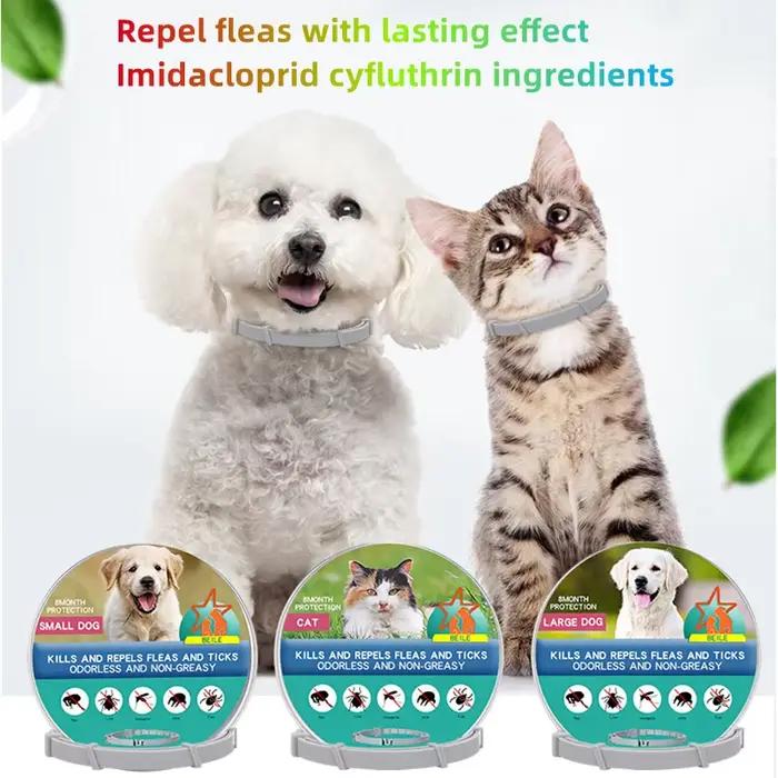 Collier Anti-puces et tiques pour chien et chat, Protection rétractable de 8 mois, pour chiot, chat,