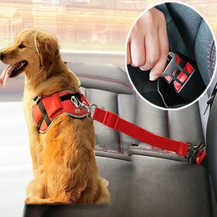 Accessoires réglables pour chiens, ceinture de sécurité pour animaux de compagnie, chat, chien, sièg