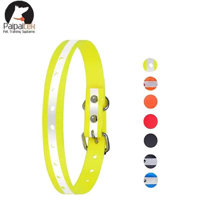 Collier réfléchissant jaune en TPU pour chien, colliers pour animaux de compagnie, pour petits, moye