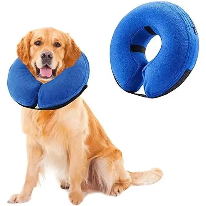 Cônes de protection gonflables pour chien après la propor, collier de récupération pour animaux de c