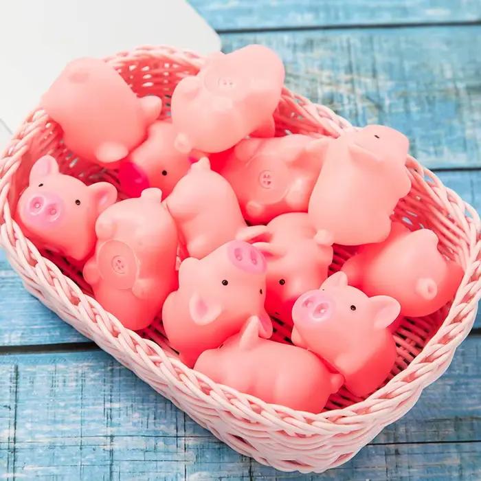 Jouets pour chiens mignons 4.5cm, 2 pièces/lot, cochon en caoutchouc rose hurlant, jouets pour anima