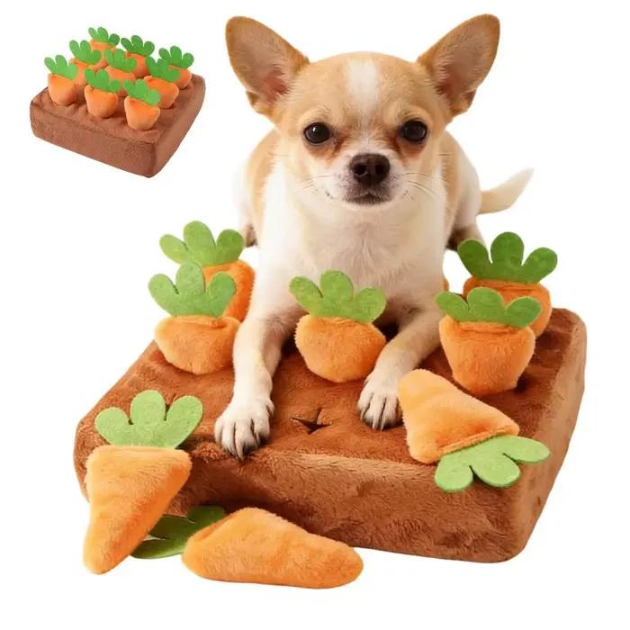 Tapis de reniflement interactif pour chiens avec carottes, tapis de recherche de nourriture pour l'e