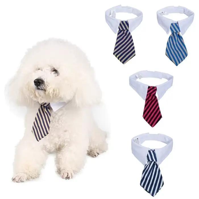2023 chien chat toilettage chat rayé noeud papillon Animal rayé noeud papillon collier animal de com