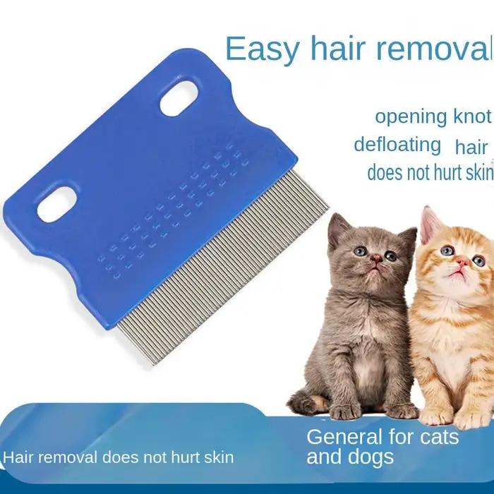 Dents fines en métal pour animaux de compagnie, accessoires pour chats et chiens, râteaux à puces, p