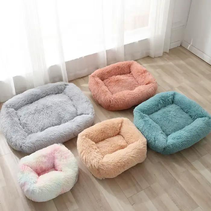 Mir en peluche pour animaux de compagnie, lit pour chien, canapé moelleux, grands paniers, petit, gr