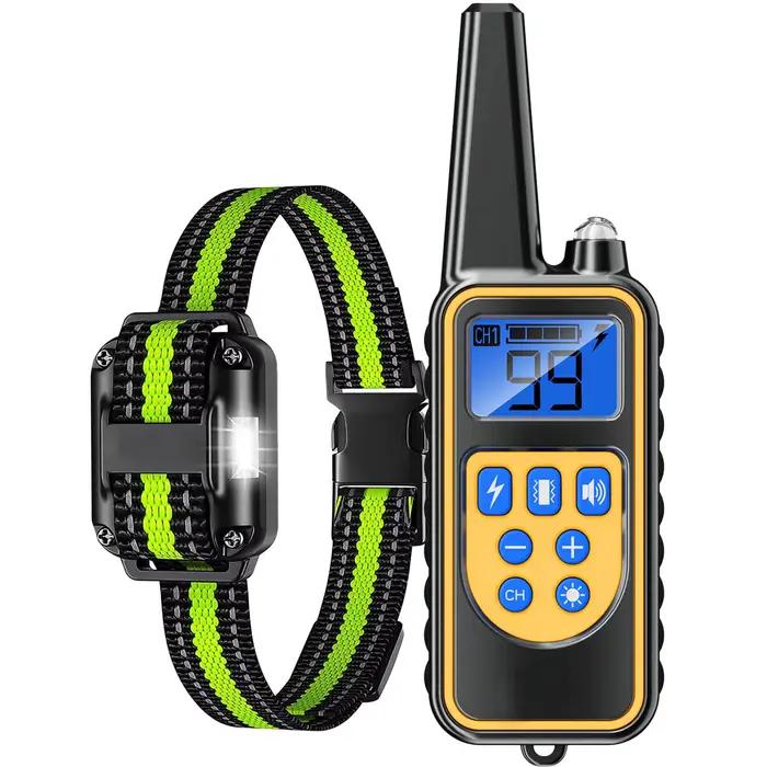 Collier de dressage pour chien avec télécommande, collier de choc étanche pour grands, moyens et pet