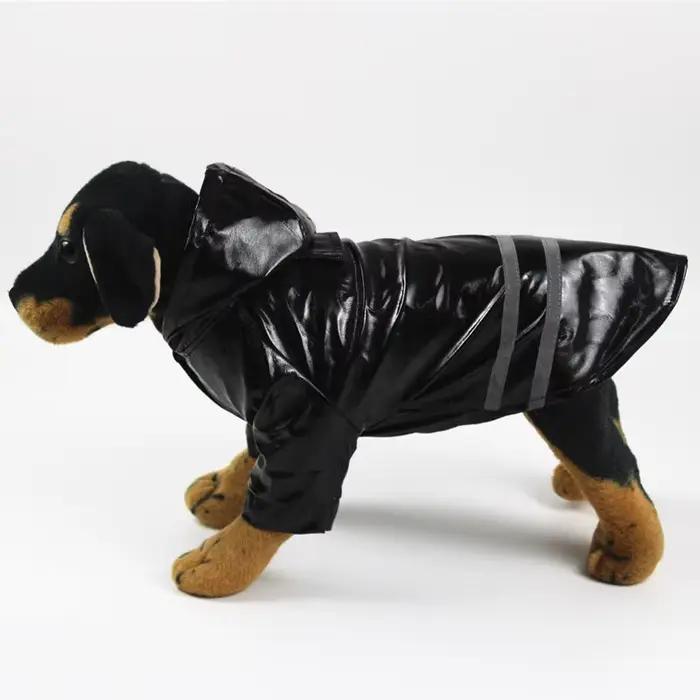 Vêtements pour chiens imperméables à capuche bande réfléchissante chiens manteau de pluie vestes imp