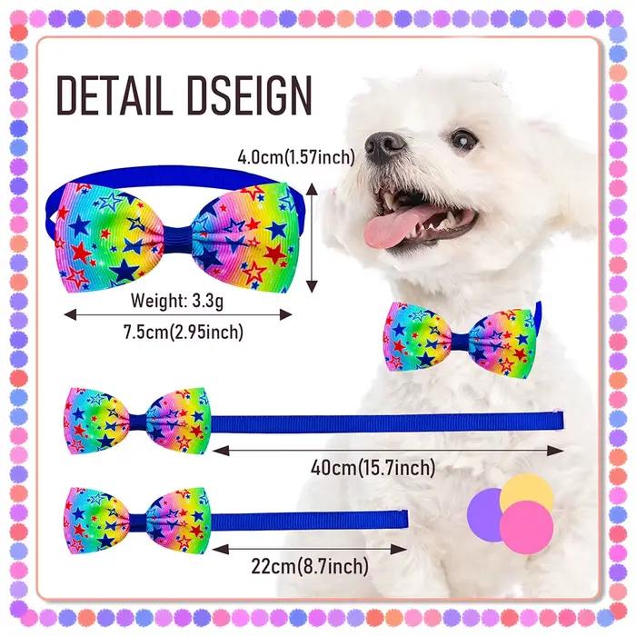 20 pièces été petit chien nœud papillon tournesol chien de compagnie noeud papillon collier été acce