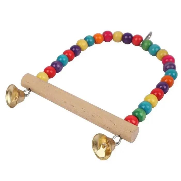 Jouet pour animaux de compagnie, balançoire pour oiseaux, support de balançoire en bois pour perroqu