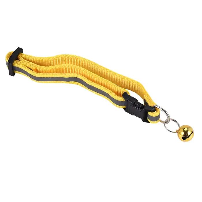 Collier réfléchissant réglable pour animaux de compagnie, boucle de dégagement de sécurité avec cloc