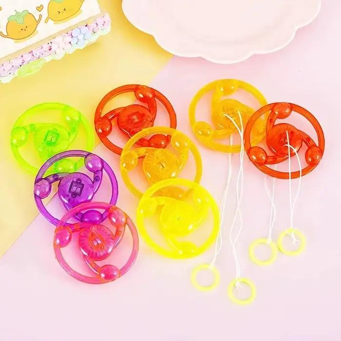 Toupie Gyroscopique LED Clignotante à Tirer, Jouet Créatif pour Enfants, Idéal pour le Fitness, les 
