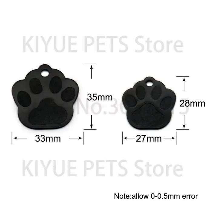 Étiquettes d'identification 3D en forme de PAW, 20 pièces, exquises et personnalisées pour chien de 
