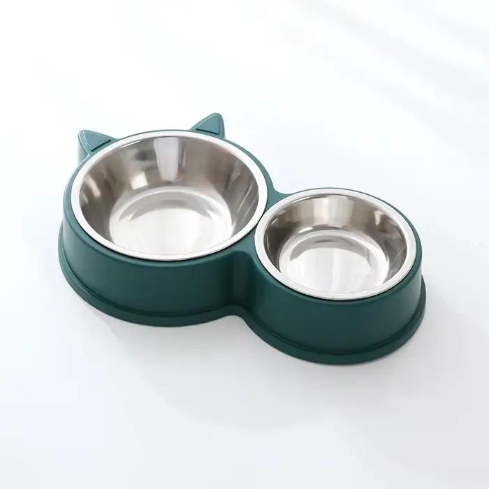 Nouvelles fournitures d'alimentation pour chiots et chatons, deux bols pour animaux de compagnie, di