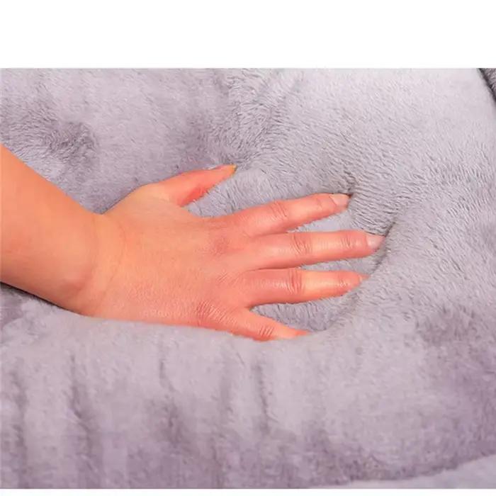 Lit carré pour chiens, accessoires pour animaux de compagnie, canapé-lit apaisant en peluche, coussi