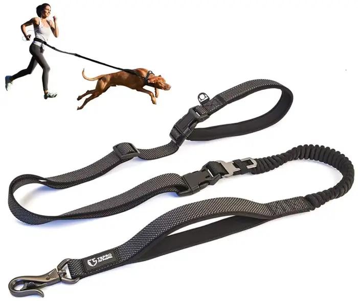 Laisse pour chien mains libres TSPRO pour la marche et la course avec ceinture de sécurité pour voit