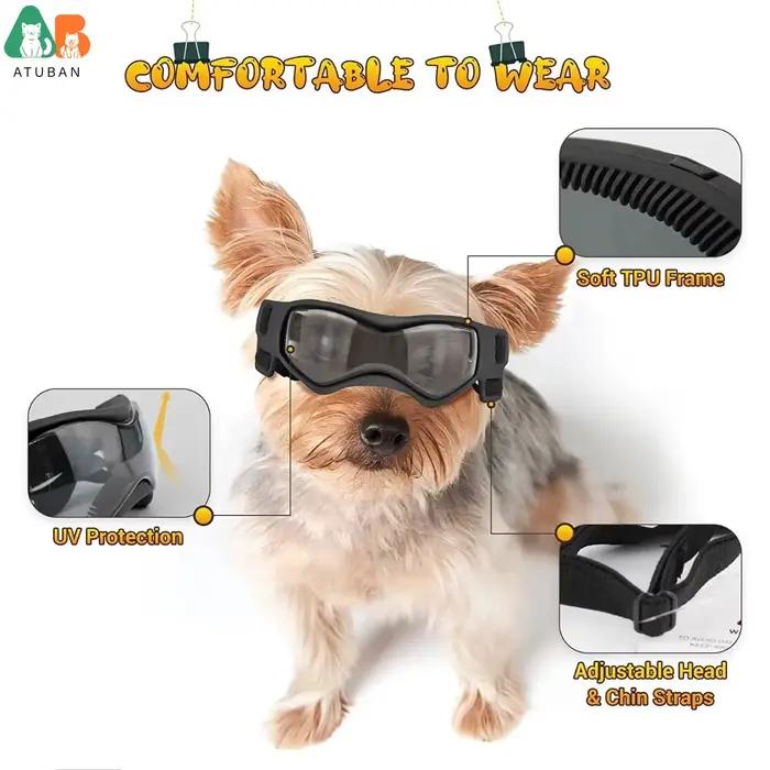 ATUBAN Lunettes pour chien de petite race, lunettes de soleil pour chien de petite race Lunettes de 