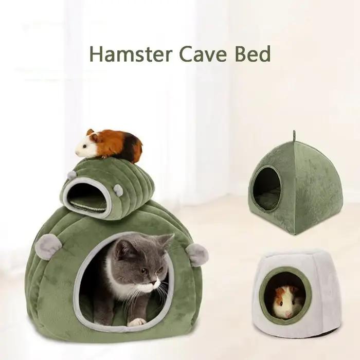 Furets hérisson peluche cochon d'inde chaud cachette confortable grotte lit Hamster maison tente pou