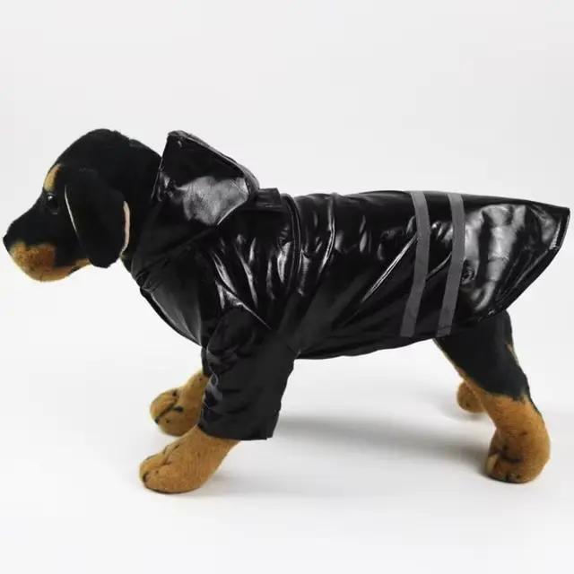 Vêtements pour chiens imperméables à capuche bande réfléchissante chiens manteau de pluie vestes imp