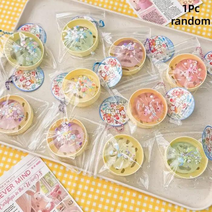 [ZY] Mini Jouets à Presser en Forme de Boulette Vapeur, Jouets Sensoriels Anti-Stress à Rebond Lent,