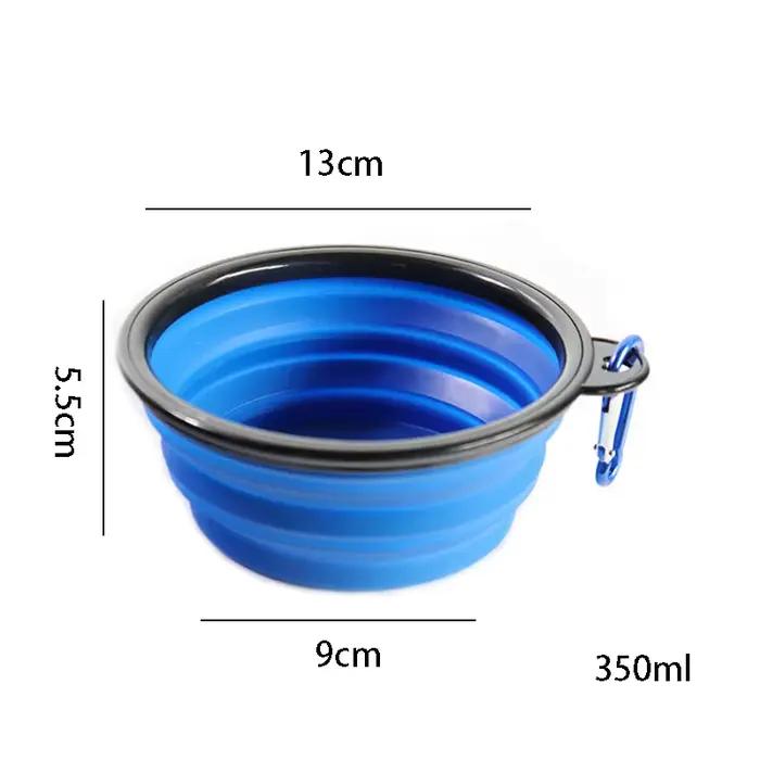 Grand bol pliable en Silicone pour chien et animal de compagnie, 350/1000ml, voyage en plein air, Po