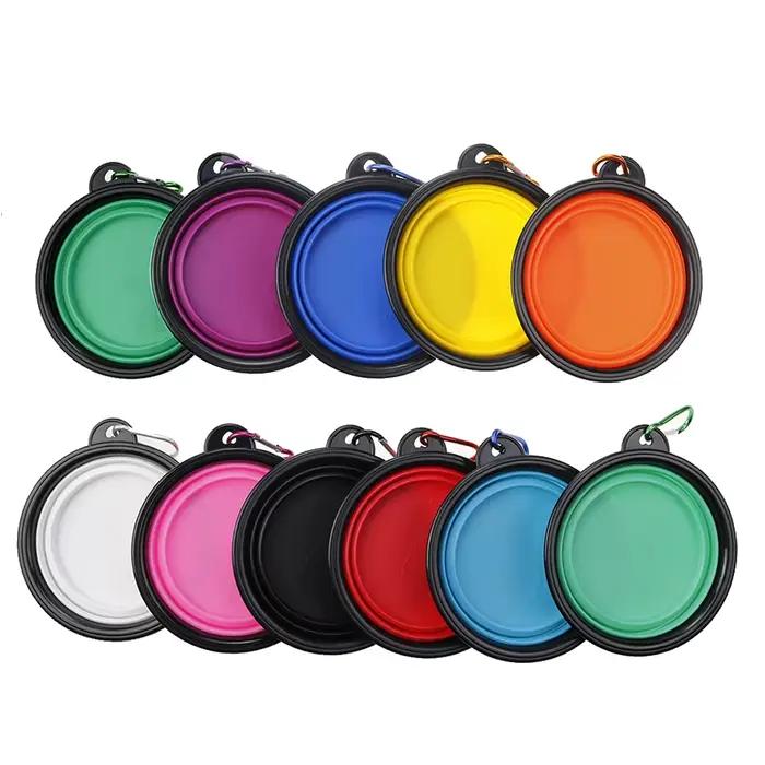 Gamelle en silicone souple pour chien, portable, pliable, voyage, nourriture, eau, sans odeur, 350ml