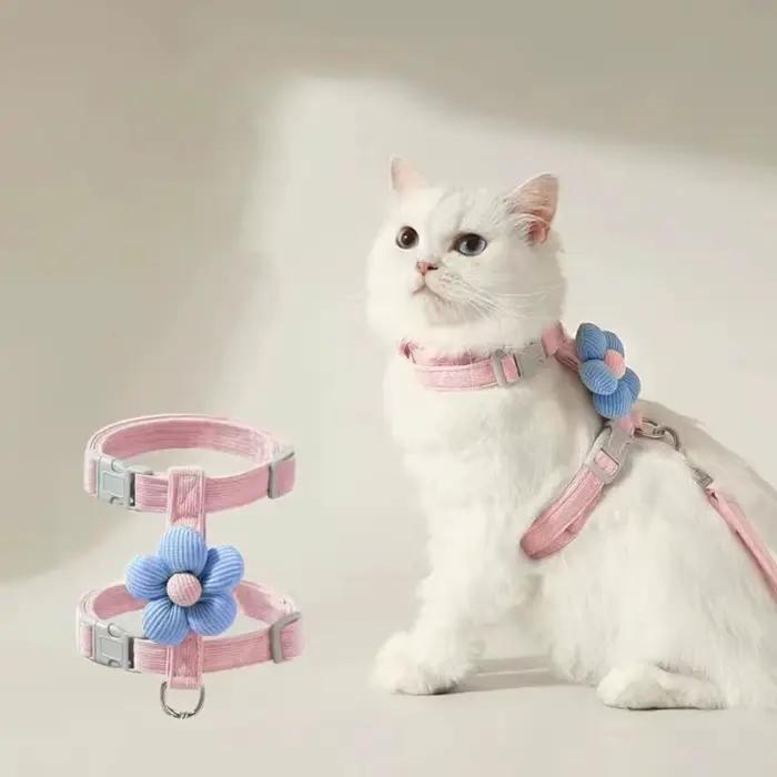 Ensembles de harnais et de laisse pour chat, harnais réglable pour petit chien, harnais pour animaux