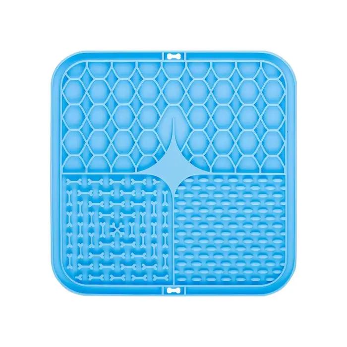 Tapis en Silicone pour animaux de compagnie, assiette de nourriture lente pour chiens, bain, distrac