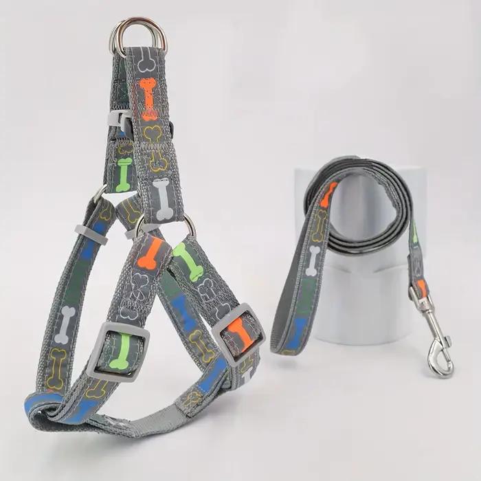 Harnais réglable pour chien avec boucle à dégagement rapide, sangle de poitrine en polyester durable