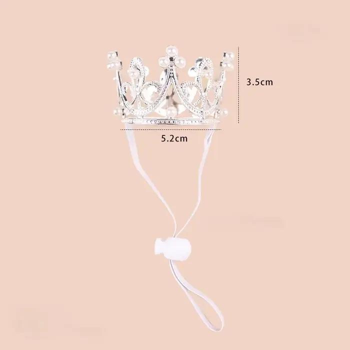 Bandeau couronne pour animaux de compagnie, rond, roi Royal, reine, chapeau de Costume pour chats et