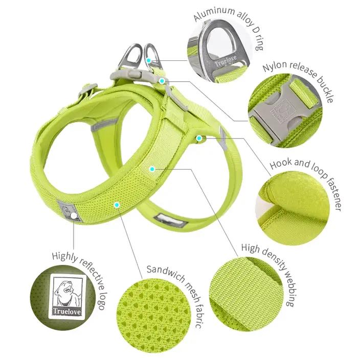 Truelove harnais pour animaux de compagnie pour chiens de petite et moyenne taille maille en Nylon r