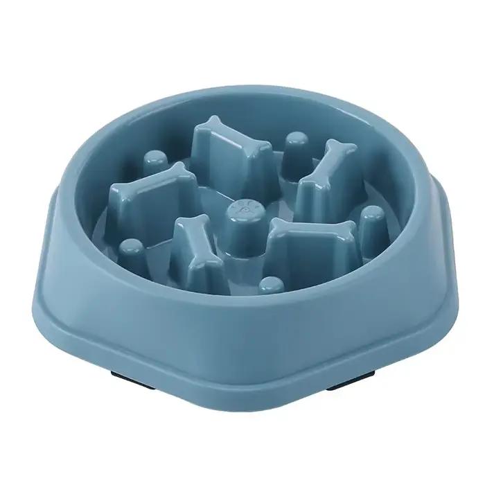 Bol de nourriture lente pour chien et chat, aide aux graisses, rond sain, Anti-étouffement, épais et