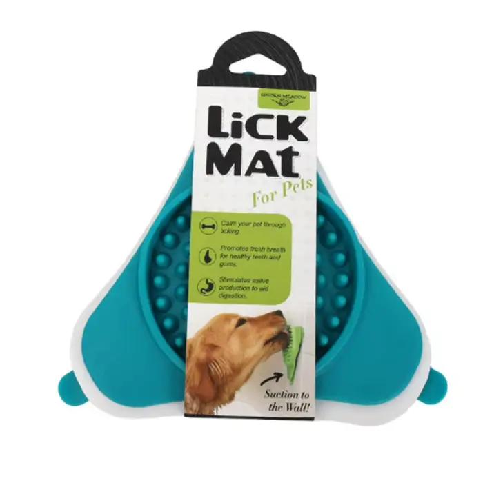 Tapis de léchage pour animaux de compagnie, mangeoire lente avec ventouse pour chiens et chats, anti