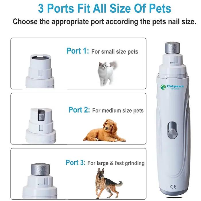 Broyeur électrique de griffes de chien, Rechargeable par USB, coupe-ongles électrique silencieux pou