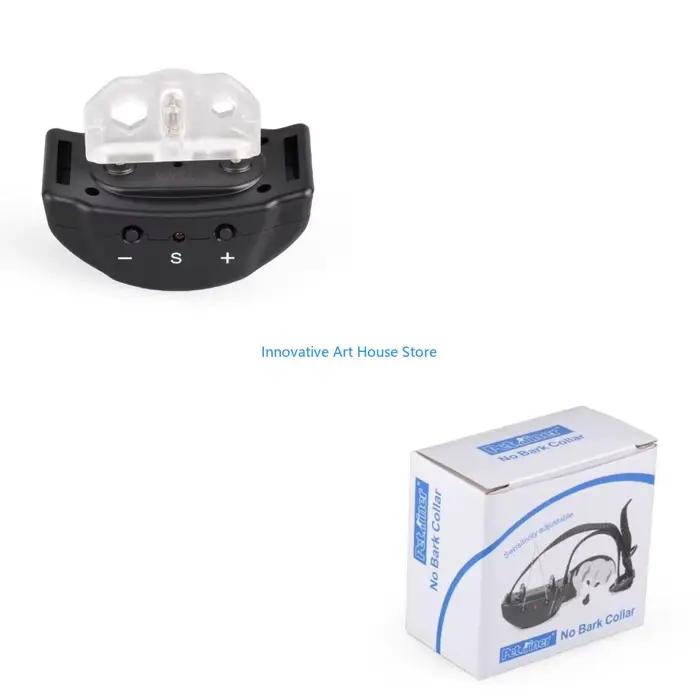 Collier anti-aboiement électrique E1PC, alimenté par batterie, avec 7 sensibilités réglables