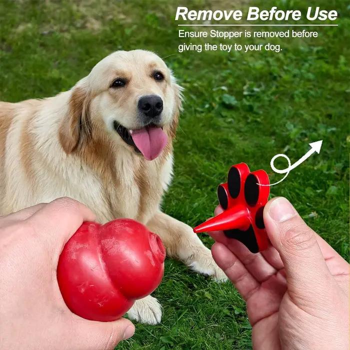 Nouveau jouet pour chien, support rouge, bouchon, arrête les déversements de nourriture liquide, Com