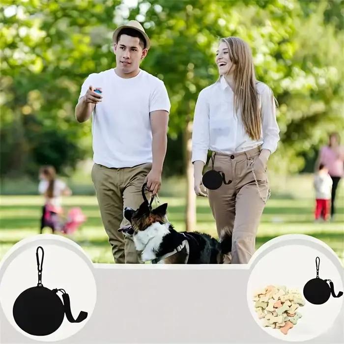 Pochette de friandises en Silicone pour animaux de compagnie, sac d'entraînement de voyage Portable,