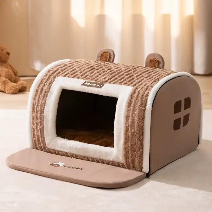 Nichoir d'intérieur doux et confortable pour chien, lit de couchage pour animaux de compagnie avec t