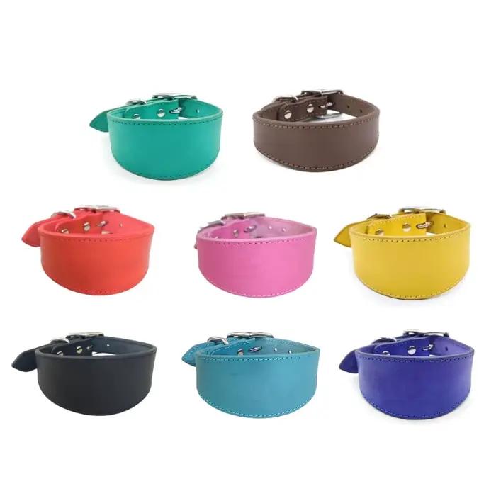 Collier en cuir pour chiens de grande race, chiot, rembourrage doux, fournitures pour animaux de com